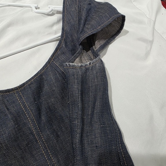 Talbots Linen Chambray Dress Size 2 Petite Blue Sundress Summer Mini - Picture 8 of 11